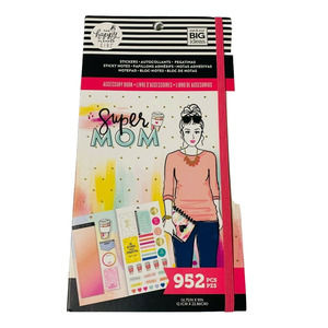 NIP Happy Planner 952 piece Super Mom accessory book stickers notepad PPSA07